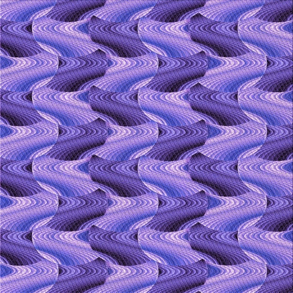 Ahgly Company Indoor Square Patterned Purple Amethyst Purple Area Rugs, 5' Square