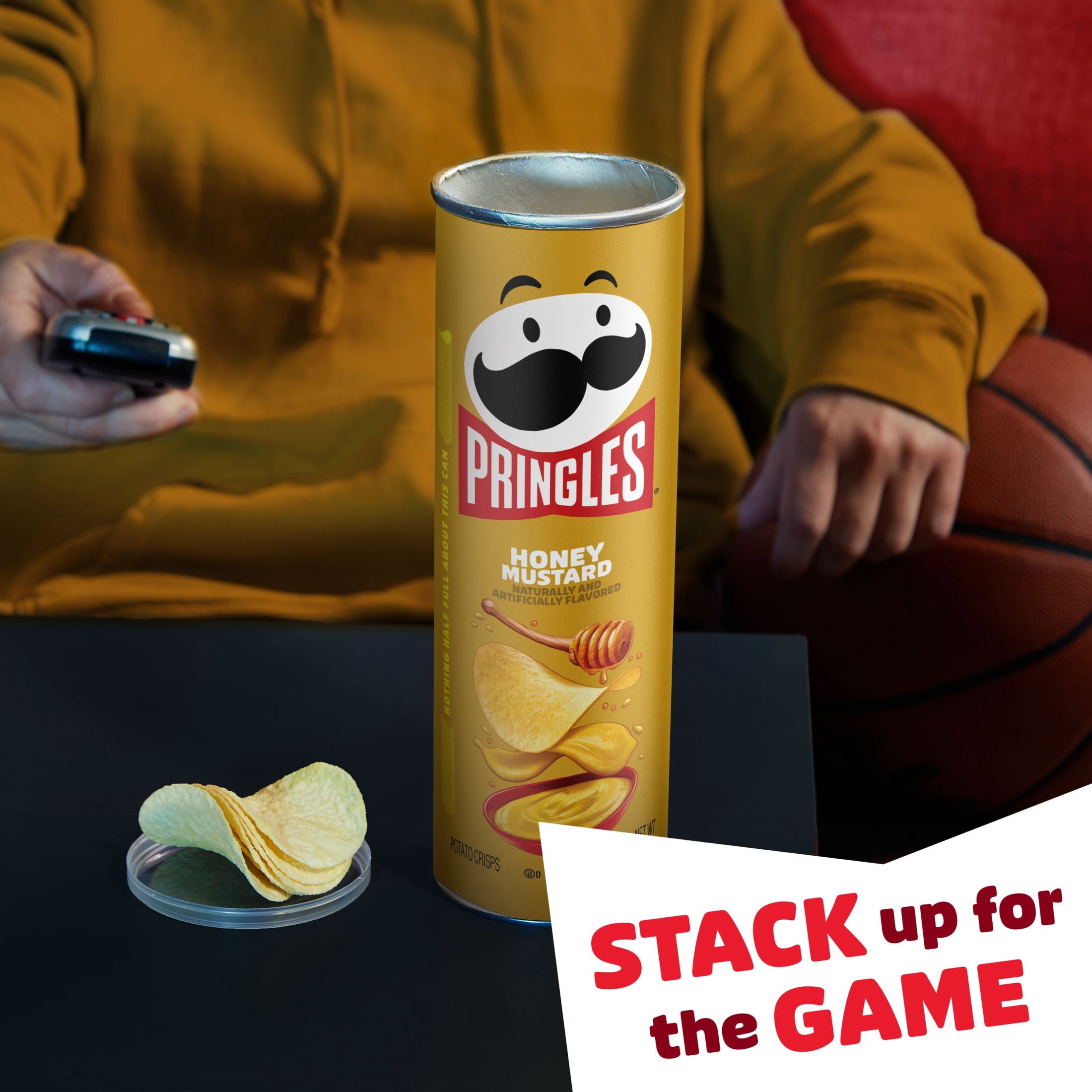 (7 pack) Pringles Honey Mustard Potato Crisps Chips, Lunch Snacks, 5.5 oz Canister