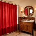 thumbnail image 6 of Plastic Shower Curtain 71x71 Inch, Waterproof Flexible Lightweight Bathroom Curtain Liner for Home Hotel, Wipe Clean PE Vinyl Shower Stall Curtain, Standard Size Bath Curtain with Grommets, 6 of 6
