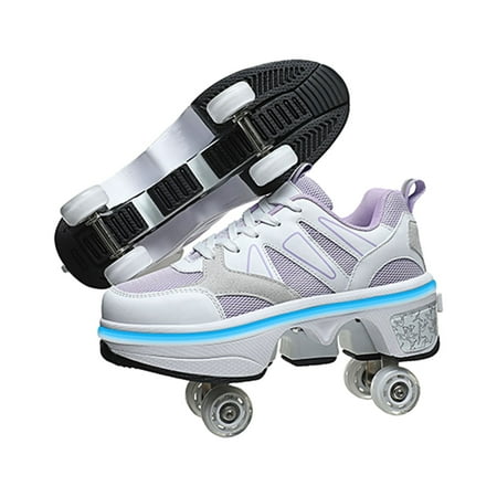 

KOFUBOKE Roller Skate Shoes - Sneakers - Roller Shoes 2-in-1 Suitable for Outdoor Sports Skating Invisible Roller Skates The Best Choice for Building Confidence Style