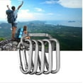 thumbnail image 5 of MEC 6PCS Black Carabiner Caribeaner Clip,3" Large Aluminum D Ring Shape Carabeaner with 6PCS Keyring Keychain Hook…, 5 of 7