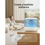 Dreo Humidifier for Bedroom, 4L Cool Mist Top-Fill Ultrasonic Humidifiers, Essential Oil Diffuser and Nightlight, 32H Runtime, 28dB Quiet Vaporizer Humidifier for Home, Baby Room, Touch Control