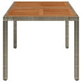 thumbnail image 2 of vidaXL Garden Table with Wooden Top Grey 90x90x75 cm Poly Rattan, 2 of 4