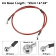 thumbnail image 4 of 120cm 47.24" 10mm Motorcycle Dirt Bike Braided Brake Clutch Oil Hoses Line Pipe Clutch Throttle Gas Line Fuel Pipe Red, 4 of 6