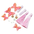 thumbnail image 3 of 1 Unidades De Estilo Chino Niños Clásico Mariposa Borla Cheongsam Tang Traje De Coser Accesorios Para El Cabello Materiales De Decoración Zulema Adorno de mariposa de tela, 3 of 8