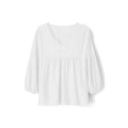 thumbnail image 2 of Sunloudy - Camiseta de verano con cuello en V para mujer, casual, manga larga, color sólido, túnica holgada Sunloudy  moda, 2 of 10