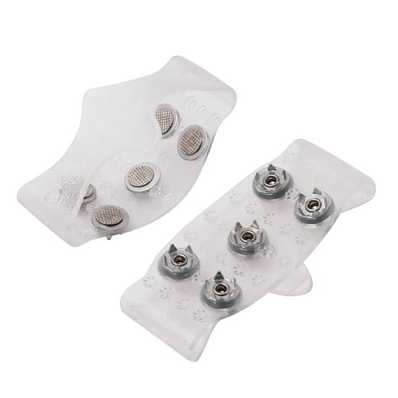 Holloyiver 5-Claw Outdoor Anti-Skid Shoe Covers, Universal Non-Slip Gripper Spikes for Snow and Ice, Ice Grippers for Shoes and Boots, Micro Spikes for Hiking for Hiking Climbing