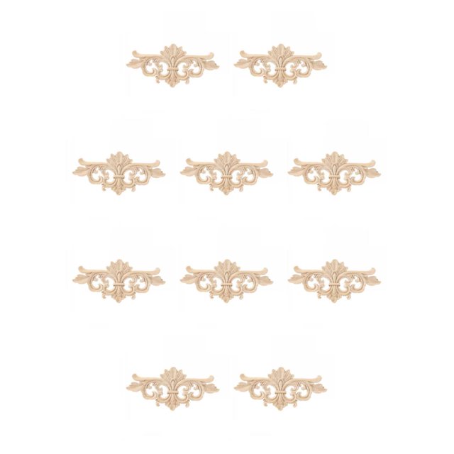 Injueey Decore muebles con esquinas de tallada, aplique de puerta con forma elegante y fácil de instalar, 16*7,5 cm 16*7.5 cm 10Conjunto