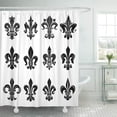 thumbnail image 1 of KSADK Royal French Heraldry for of Arms Emblem Medieval with Black Fleur De Lis Symbols Shower Curtain 66x72 inch, 1 of 1