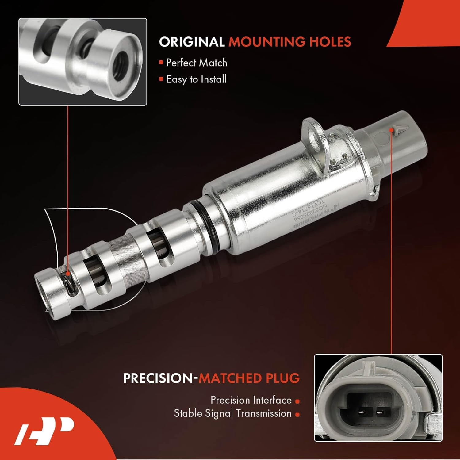 A-Premium Intake Right Engine Variable Valve Timing (VVT) Solenoid Compatible with Kia Sorento 2011, Sedona 2011-2012 & Hyundai Santa Fe 2010-2011, Genesis Coupe 2011, Genesis 2011, Azera 2012