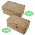 thumbnail image 2 of Plastic Storage Box Wicker Box Lid Planter Basket Hand Woven Baskets Rattan Basket Lid Storage Basket, 2 of 2