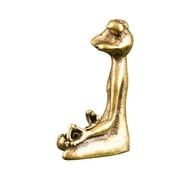Meditation Statue Brass Figurine: Sculpture Good Ornament for Desk Crafts Zen Garden