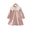 Pink, variant on LYMAYTER Toddler Baby Girls Long Sleeve Dress Bow Collar Elegant Sweet Princess Daily Party Casual Outfit