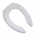 thumbnail image 3 of Elongated Open Front Commercial Toilet Seat without Cover in White, 3 of 3