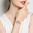 thumbnail image 6 of Women Analog Quartz Watch Rose Gold with White Face, Simple and Chic, Household Stones, By Kingtowag, 6 of 8