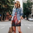 thumbnail image 4 of Pofeuu Eagle Head With American Flag Print Women's Sleeveless Dress, Loose Fit Summer Dress, Casual Tank Dress for Women, 4 of 7