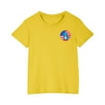 thumbnail image 3 of Boys Girls Independence Day Patriotic Tops Kids 4Th Of July Cotton Shirt Casual Round Neck Short Sleeve Tees Yellow 3-4 Years, 3 of 6