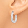 thumbnail image 3 of 14K White Gold Earring Hoop Women'S 20 mm Square Tube Earrings, 3 of 4