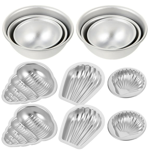 Toyvian Soap Mold Kit Silver Scallop Shape Diy Soap Making For Bathroom Use 12Pcs 2.2In