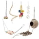 thumbnail image 1 of Juguetes para Cockatiel de Bargains Únicos, 6 Pcs, Escondite Natural de Coco con Escalera, Juguete Colgante con Campana, Accesorios para Jaula de Aves, 1 of 7