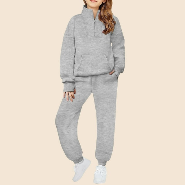 Cowsor Little Girls Outfits 2 Piece Toddler Long Sleeve Sweatshirt Leggings Pants Clothing Set
