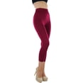 thumbnail image 6 of ToBeInStyle Womens Capri Length Wide Waistband Seamless Lightweight Stretch Leggings, 6 of 8