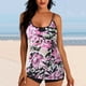 thumbnail image 2 of Trajes de baño para mujer Trajes de baño de dos piezas Camisetas sin mangas con estampado floral con pantalones cortos Trajes de baño con control de barriga OAVQHLG3B Store lin121212, 2 of 4
