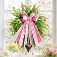 thumbnail image 4 of Cadancy Spring Wreath for Front Door with Large Bow Artificial Floral Grapevine Greenery Wreath Farmhouse Porch Decor Mothers Day Gift Outdoor Indoor Home Decoration, 4 of 9