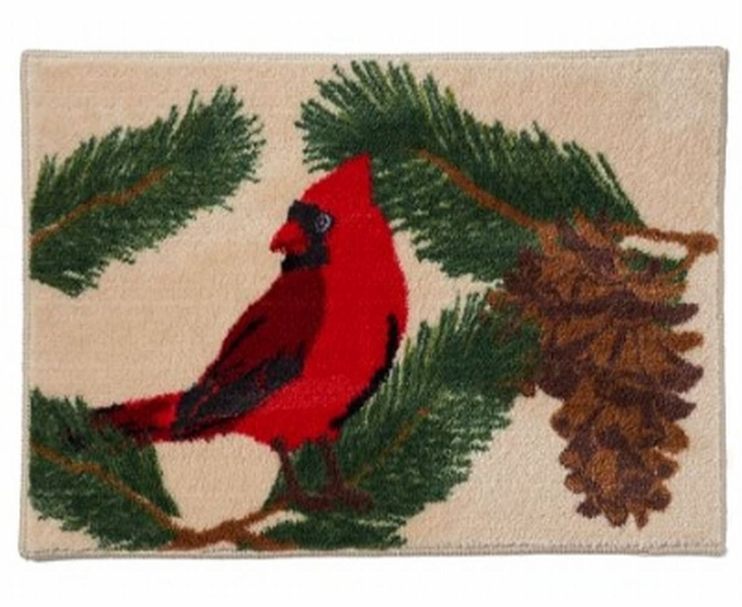 " 20-IN x 30-IN RUG Christmas cardinal bath rug ST NICHOLAS SQUARE® Holiday 