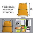 thumbnail image 2 of Pofeuu Goldenrod Print Drawstring Backpack Water Resistant String Bag Sports Sackpack Gym Sack with Side Pocket for Men Women, 2 of 6
