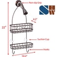 thumbnail image 3 of Simple Houseware Shower Caddy Hanging Organizer with 2 Hooks, Bronze, 3 of 6