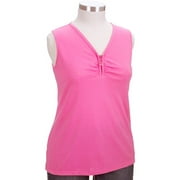 Women's Plus Sleeveless Zip Top