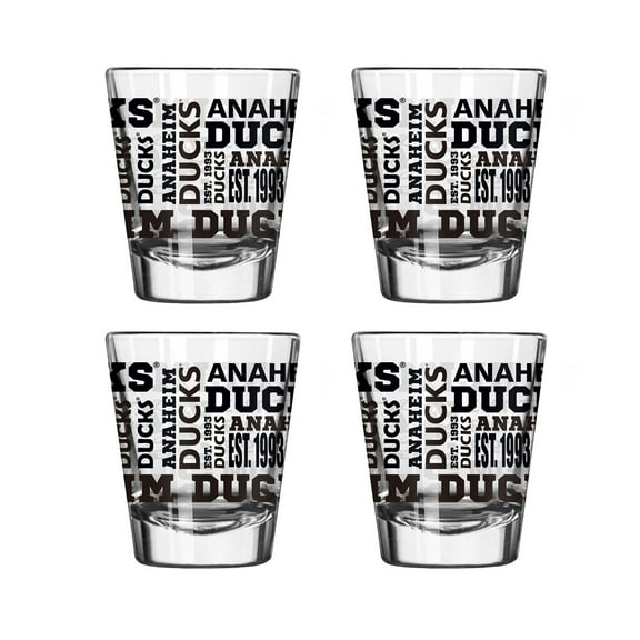 Logo Brands Anaheim Ducks 4-Pack 2oz. Shot Glass Set