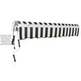 thumbnail image 2 of Awntech 24' x 10' Maui Left Motorized Patio Retractable Awning, Black/White Stripe, 2 of 6