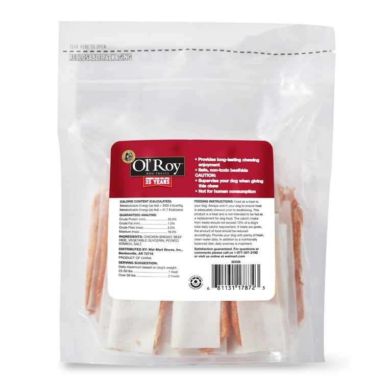 Ol Roy Chicken and Beef Flavor Dog Chews 24 Pack