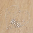 thumbnail image 3 of Nordic Style Heart Shape Hanging Decoration Metal Mesh Grid Wall Pictures Shelf Postcards Frame Storage Rack Holders(White), 3 of 8