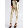 thumbnail image 3 of 2Chique Boutique Women's Gold High Waist Faux Leather Leggings, 3 of 7