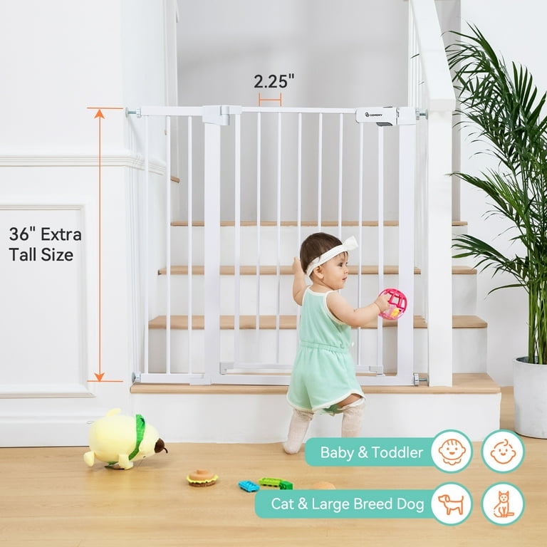 Cat Jumping Over A Baby Gate