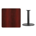 thumbnail image 4 of Flash Furniture 36'' Square Mahogany Laminate Table Top with 24'' Round Table Height Base, 4 of 4
