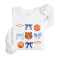 thumbnail image 4 of Tigers Mascot Sweatshirt for Women and Teens Hoops and Coquette Bows Basketball Fan Pullover White Sweatshirt Adult X-Large, 4 of 4
