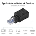 thumbnail image 5 of 2pcs 90 Degree Ethernet Adapter Right+Left Angle RJ45 Plug to Socket Adapter Shielded Network Patch Connection Compatible with Cat5 Cat6, 5 of 5