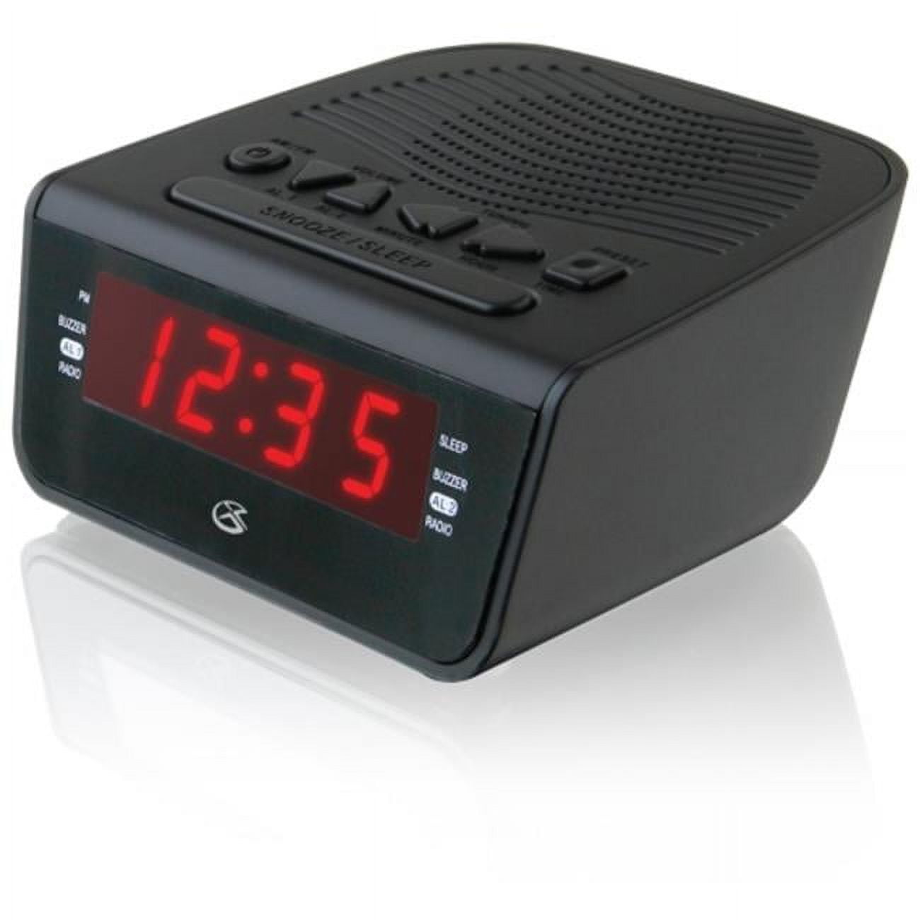 GPX C 224 B Dual Alarm Clock Radio, Black