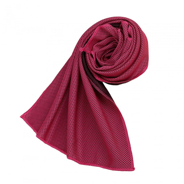 Serviette Fraîche Rafraîchissante Instantanée Soulagement Tour de Cou Séchage Rapide Respirante Serviette Rafraîchissante Rouge rose