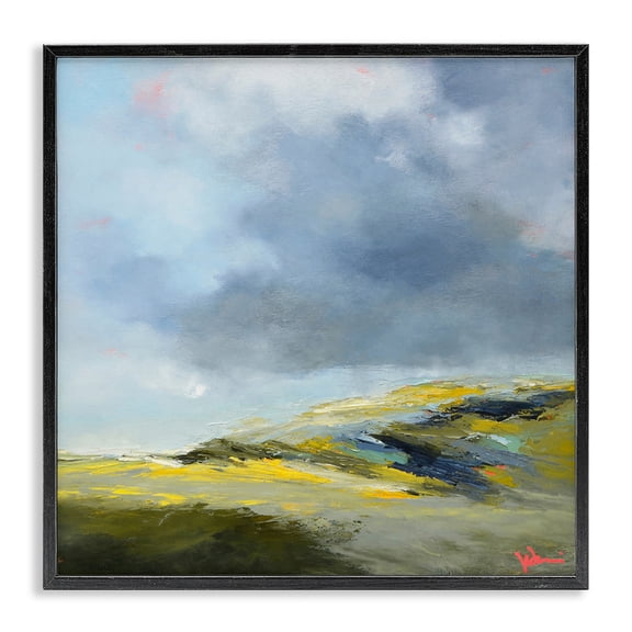 Stupell Industries Contemporary Murky Clouds Landscape Black Framed Giclee Art, 12 x 12, by Patrick Dennis