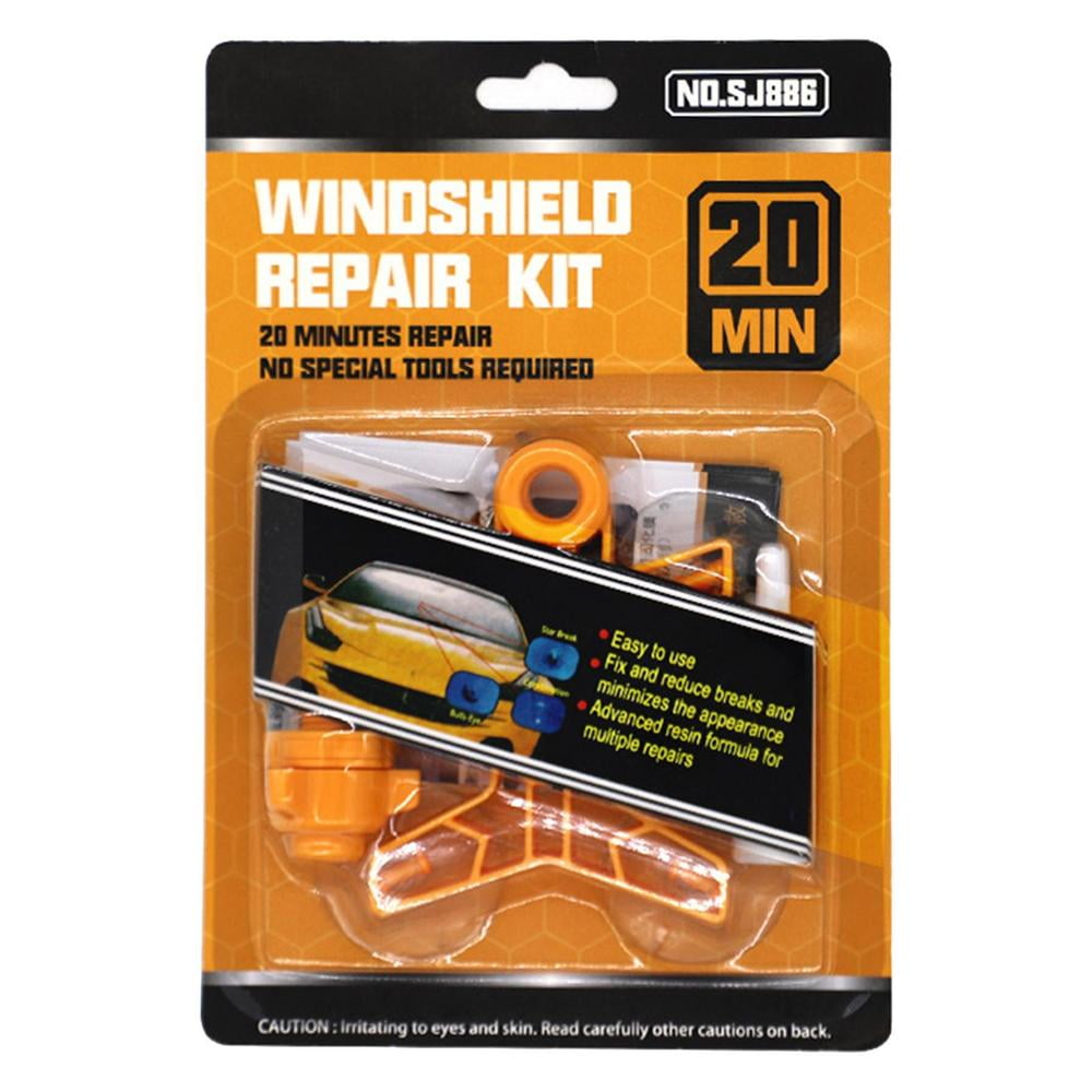 KMOOL Windshield Repair Kit, Glass Repair Fluid Windshield Crack Repair Kit  with Pressure Syringes,2 Pcs Car Windshield Chip Repair Kit Glass Repair