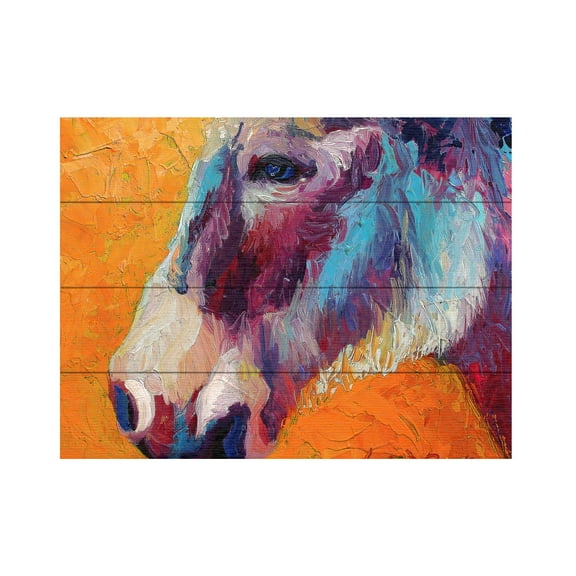 Marion Rose 'Burro II 1' Wood Slat Art