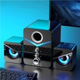 thumbnail image 2 of MesaSe 3pcs Bluetooth 5.0 Loudspeaker Kit USB Stereo Speaker For PC Smartphones Laptops Black, 2 of 8