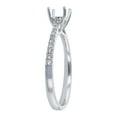 thumbnail image 3 of 14K White Gold 1/7 ct. White Diamonds Semi-Mount Engagement Ring by Hollywood Hills Jewelers, 3 of 4