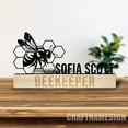 thumbnail image 5 of Craftnamesign Custom Wooden Bee Lover Desk Desk Name Plate, Beekeeper Metal Nameplate for desk, 5 of 5