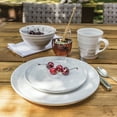 thumbnail image 4 of over&back Dinnerware Set - Stoneware Dish Set with Dinner Plates, Salad Plates, Soup Bowls, Mugs - 16-Piece All-Occasion Place Settings - Circles | White, 4 of 8